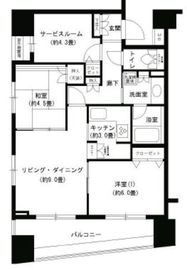 パークキューブ浅草田原町 1502 間取り図