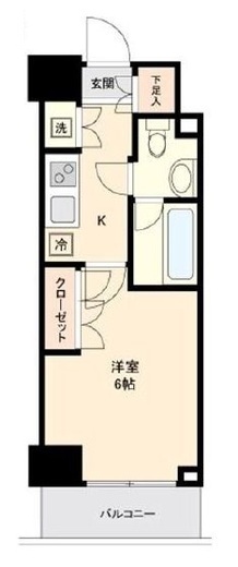 アクサス代々木アジールコート 6階 間取り図