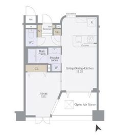 グランシティ東陽町Ⅱ 7階 間取り図