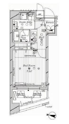 メインステージ中目黒 3階 間取り図