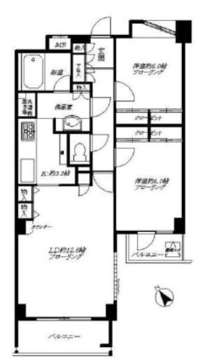 ジェイパーク戸越銀座ブランシェール 4階 間取り図