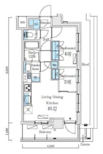 リビオメゾン東北沢 604 間取り図