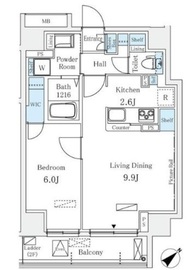 Raum麻布十番 502 間取り図