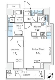 Raum麻布十番 602 間取り図