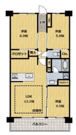 シティテラス横浜 ノース棟 6階 間取り図