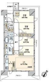 HARUMI FLAG PARK VILLAGE (晴海フラッグ パークヴィレッジ) 2階 間取り図
