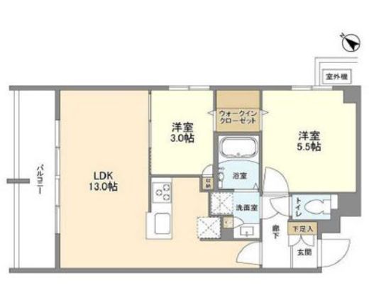 ウェルスクエア中目黒Ⅱ 101 間取り図