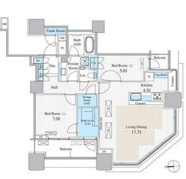 パークシティ大崎 ザ タワー 18階 間取り図