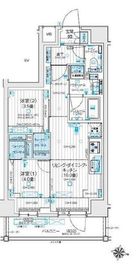 デュオステージ北千住Ⅲ 6階 間取り図