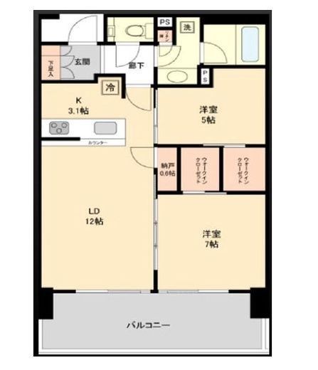 シティタワー国分寺ザ・ツインウエスト 19階 間取り図