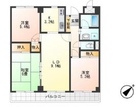 ドエルアルス目黒 8階 間取り図