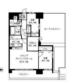 パークキューブ東品川 1401 間取り図