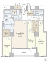 三田ガーデンヒルズ PARK MANSION 10階 間取り図