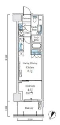 ロイヤルパークス赤羽ノース 417 間取り図