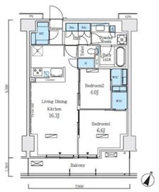 ロイヤルパークス赤羽ノース 412 間取り図