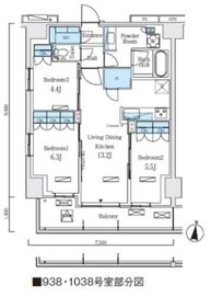 ロイヤルパークス赤羽ノース 915 間取り図