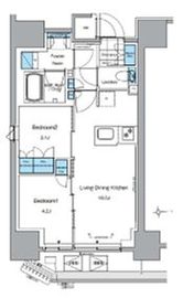 ルフォンプログレ田原町 605 間取り図