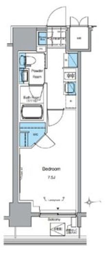 ルフォンプログレ田原町 204 間取り図