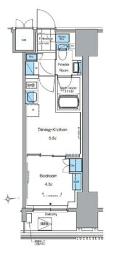 ルフォンプログレ田原町 603 間取り図