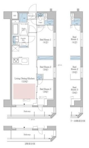 アーバネックス早稲田 301 間取り図