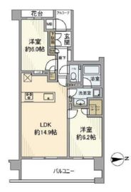 アトラス中野南台 2階 間取り図