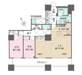 ザ・パークハウス西新宿タワー60 52階 間取り図