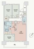 HARUMI FLAG PARK VILLAGE (晴海フラッグ パークヴィレッジ) 10階 間取り図