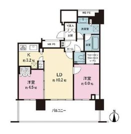 ザ・パークハウス中野タワー 6階 間取り図