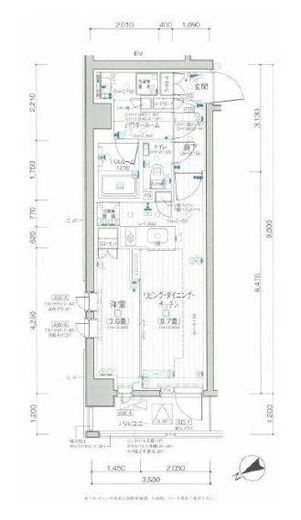 デュオステージ下落合 4階 間取り図