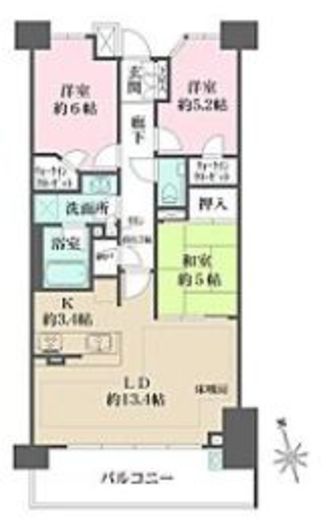 ザ・パークハウス横濱中山 5階 間取り図