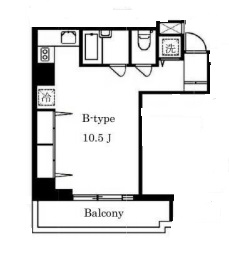 広尾ウエスト 5B 間取り図