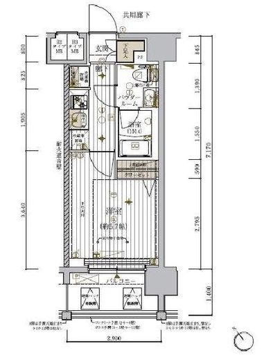メインステージ東神奈川 3階 間取り図
