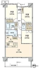 パークホームズ横浜矢向センターフォレスト 3階 間取り図