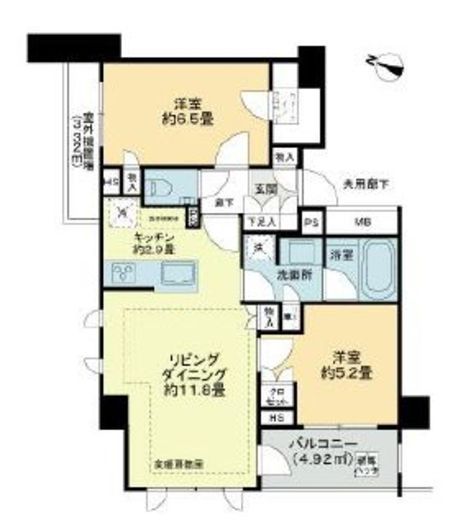 オープンレジデンシア小石川ヒルズ 4階 間取り図