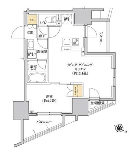 グレーシアフィット三軒茶屋 304 間取り図