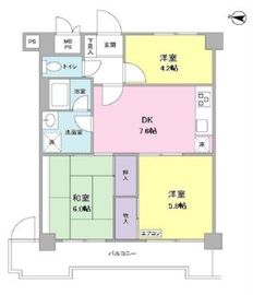 ヴェラハイツ目黒ガーデン 3階 間取り図