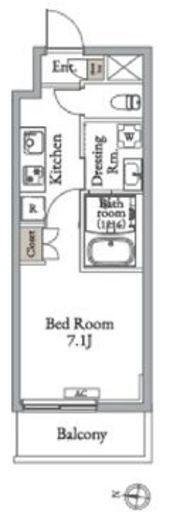 メトロステージ亀有 204 間取り図