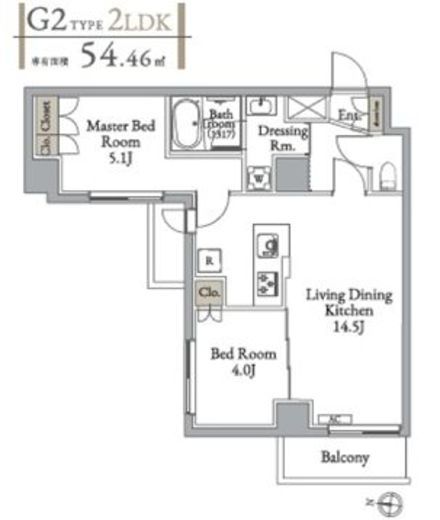 メトロステージ亀有 403 間取り図