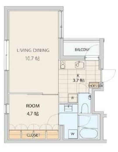 エスセナーリオ市谷薬王寺 402 間取り図