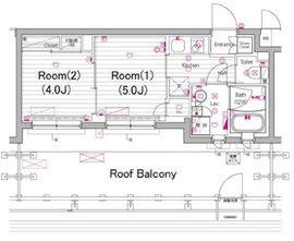 ガーラ・ヴィスタ武蔵小山 5階 間取り図