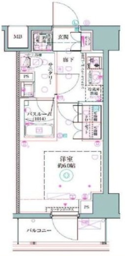 クレヴィスタ阪東橋Ⅱ 304 間取り図