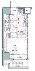 クレヴィスタ阪東橋Ⅱ 605 間取り図