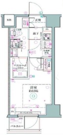 クレヴィスタ阪東橋Ⅱ 407 間取り図
