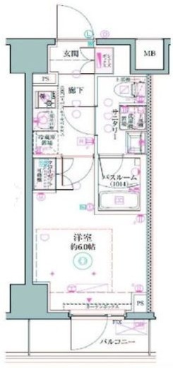 クレヴィスタ阪東橋Ⅱ 608 間取り図