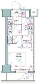 クレヴィスタ阪東橋Ⅱ 708 間取り図