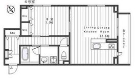 ティーリア小石川 204 間取り図