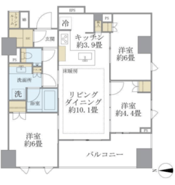 ブリリア三鷹下連雀 3階 間取り図