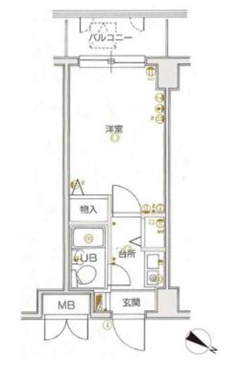 クレッセント新川崎エグゼ 1階 間取り図