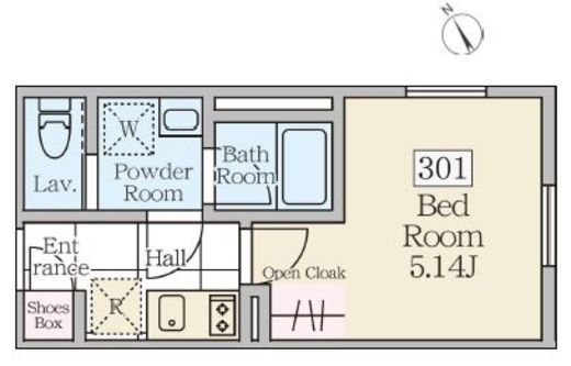 Reve Residence 三軒茶屋 (レーヴレジデンス三軒茶屋) 301 間取り図