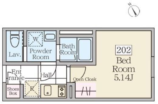 Reve Residence 三軒茶屋 (レーヴレジデンス三軒茶屋) 202 間取り図